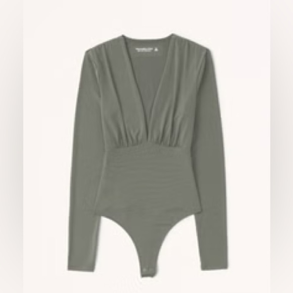 Abercrombie & Fitch long-sleeve slinky v-neck bodysuit